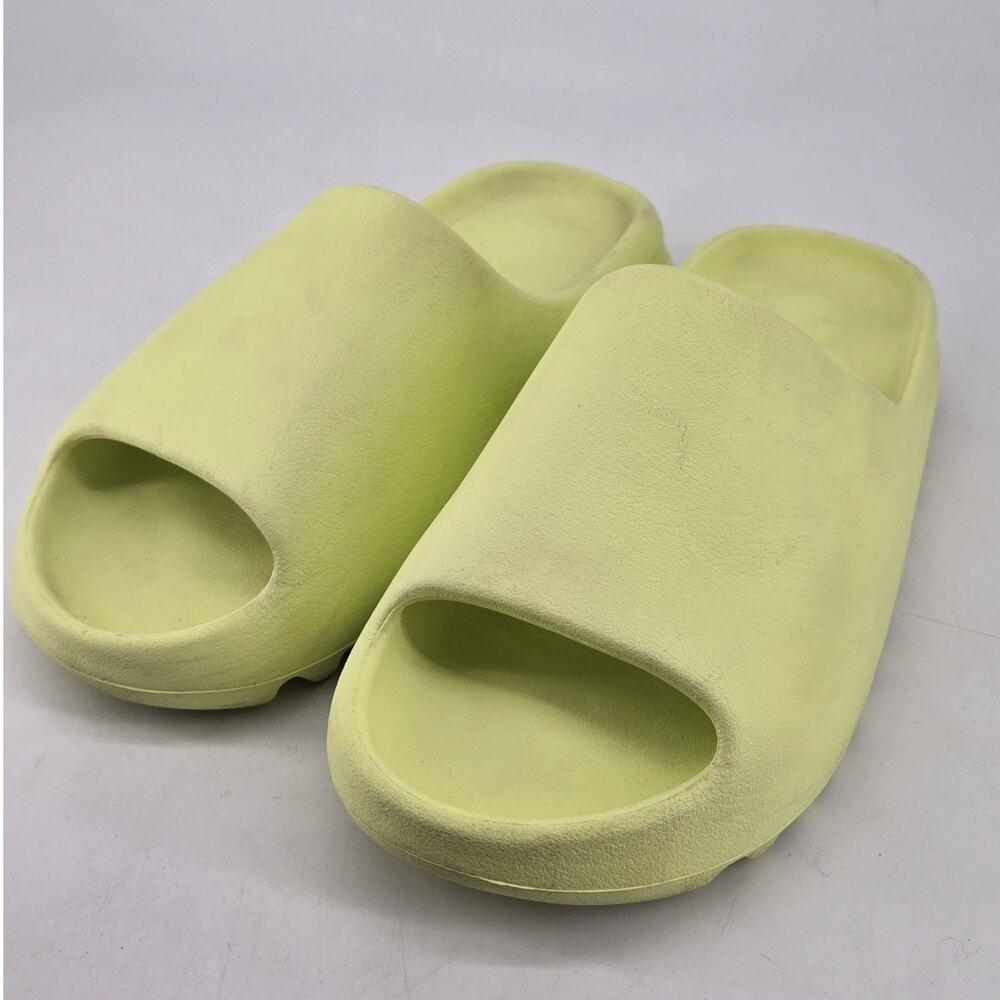 Adidas Yeezy YZY Slide Sandal Glow Green HQ6447 Mens Size 11 Comfort Cushion